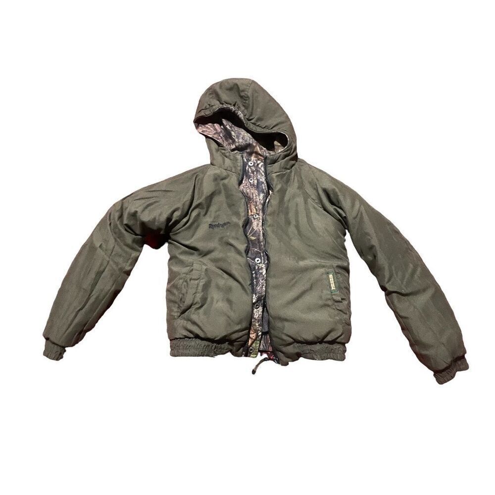 Boys Kids Reversible Remington Camouflage Hooded Coat Jacket SZ 12/14 L Large